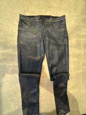 AG Adriano Goldschmied The Legging Ankle Super Skinny Coated Jeans Size 27